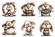 Watercolor Easter Animals clipart, an Illustration by CreationArt (Thumbnail 3 of 6)