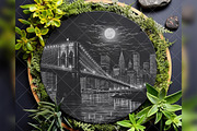 Brooklyn Bridge River NYC Landscape, a Background Graphic by LaseredNinja (Thumbnail 6 of 7)