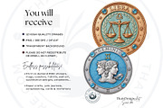 Renaissance Zodiac signs horoscope, a Decorative Illustration by ThatsDesignArt (Thumbnail 2 of 10)