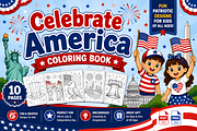 Celebrate America Coloring Book, a Seasonal Illustration by Design Station (Thumbnail 1 of 3)