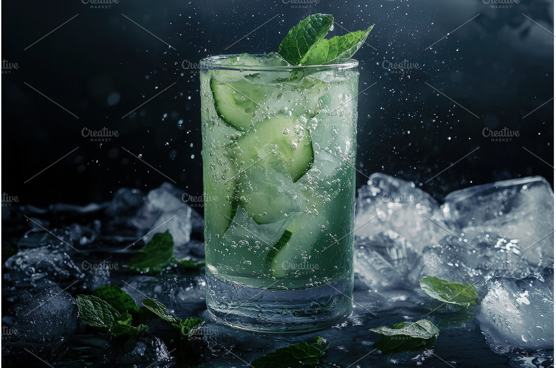 Icy Cucumber and Mint Refresher with, a Food & Drink Photo by Rodica Ciorba