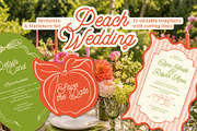 Peach summer wedding templates set, a Stationery Template by Garden in frame (Thumbnail 1 of 10)
