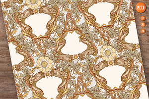 10 Art Nouveau Floral Patterns