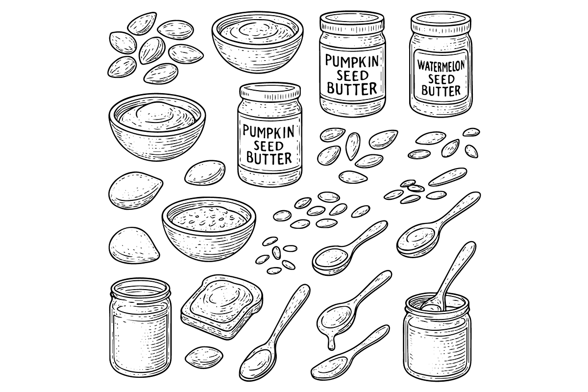 Pumpkin and Watermelon Seed Butter, an Object Graphic by RT Studio (Photo 2 of 3)