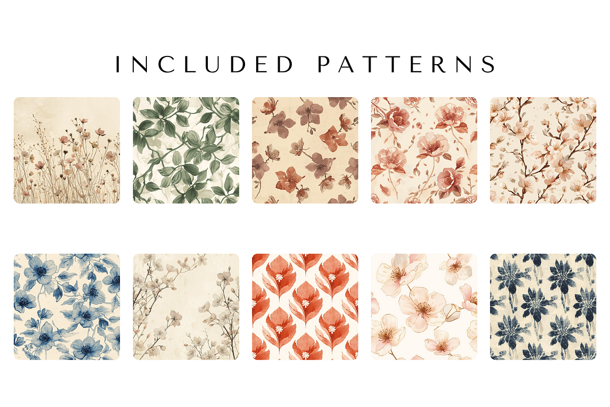 Soft Wabi-Sabi Floral Patterns, an Illustration by Vandy Fullum (Photo 5 of 12)