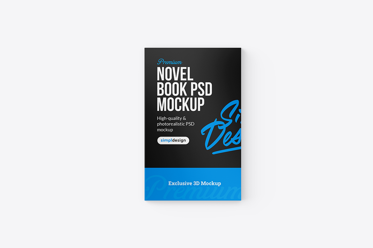 Novel Softcover Book Mockup, a Household Mockup by SimplDesign (Photo 3 of 13)