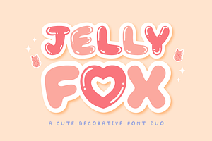 Jelly Fox A Cute Decorative Font Duo