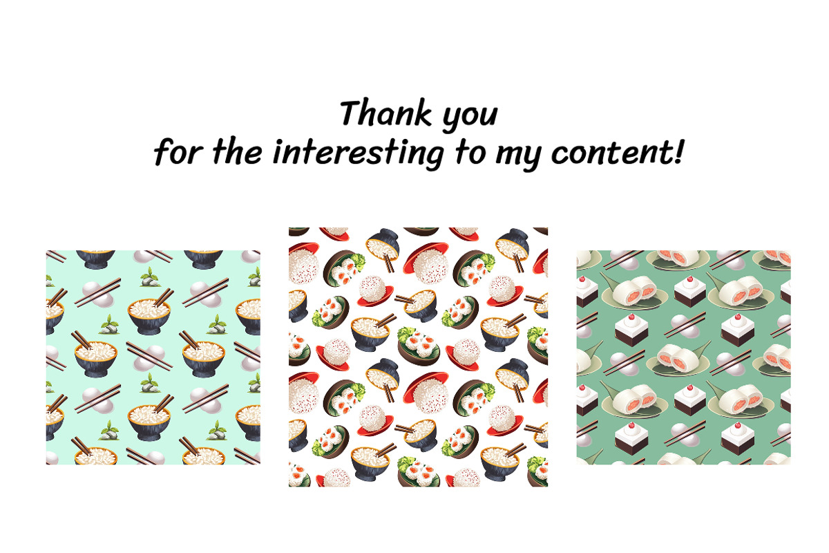 Japanese Food & Culture Patterns, a Food Illustration by InkyQueenArt (Photo 7 of 7)