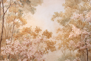 Ethereal Spring Garden Wallpaper, a Decorative Illustration by Virgo Studio