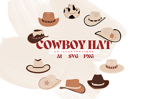 Cowboy And Cowgirl Hat Svg Bundle