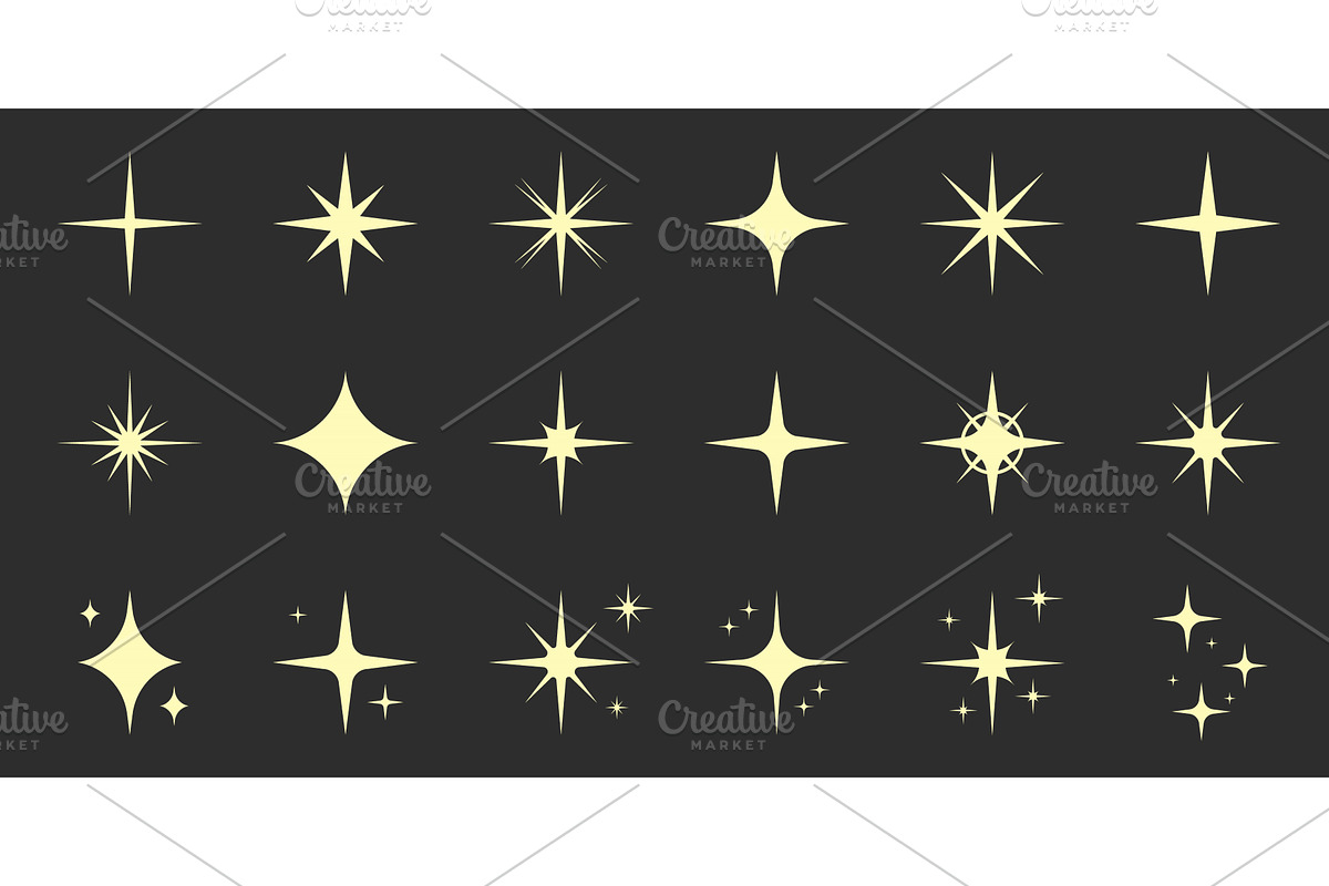 Sparkle Gold Star Silhouette Icon, an Object Illustration by Vector Creator