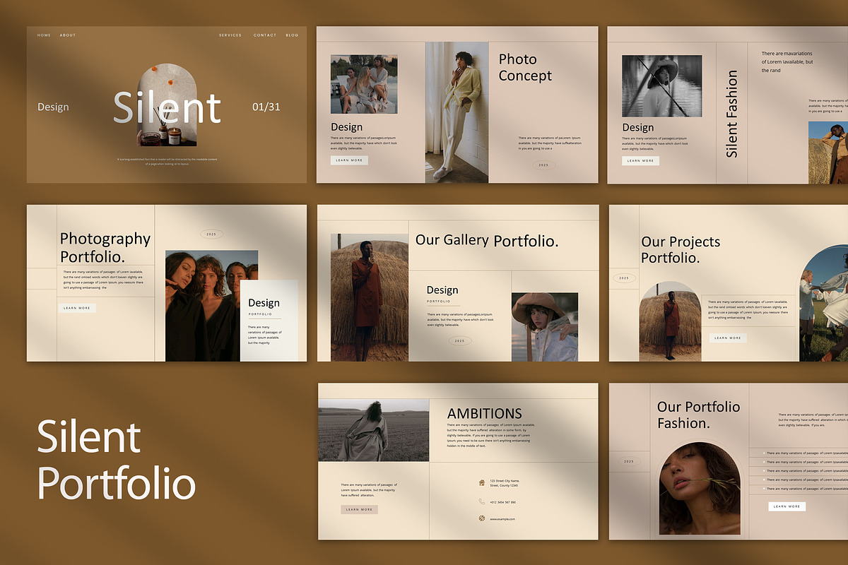 Silent Portfolio Template, a Presentation Template by Pradaxa (Photo 3 of 9)