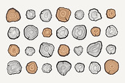 Vector tree rings bundle, a Texture Illustration by Exit Graphic Shop (Thumbnail 2 of 4)