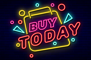 Buy Today Neon Sign Editable Effect