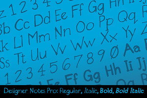 Designer Notes Pro Font Family