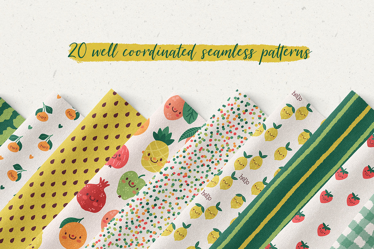 Friut party. Graphic collection, a Decorative Illustration by MagicForestory (Photo 3 of 9)
