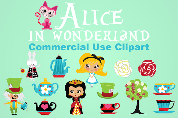 Alice in Wonderland Clipart preview 2