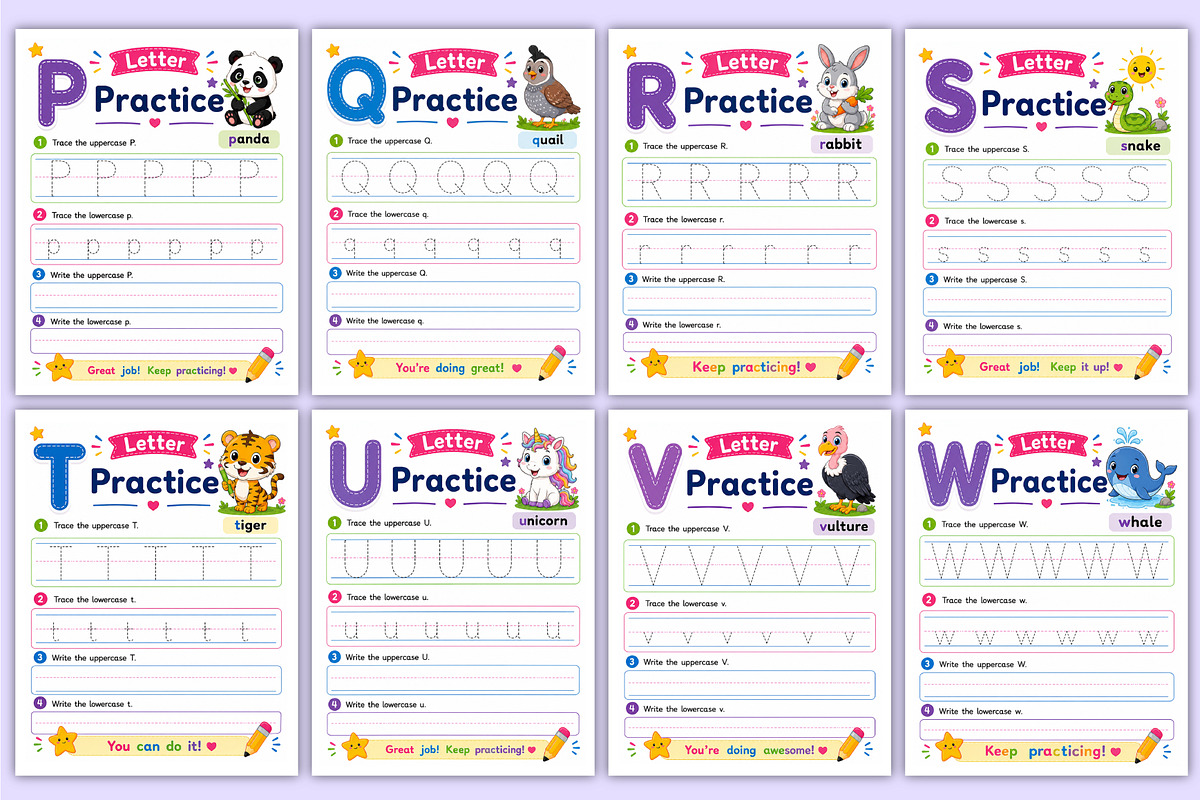Alphabet Practice Book | Letter, a Stationery Template by Mustafiz (Photo 3 of 4)