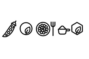 Illustrative icons representing, a Food Illustration by ZinetroN