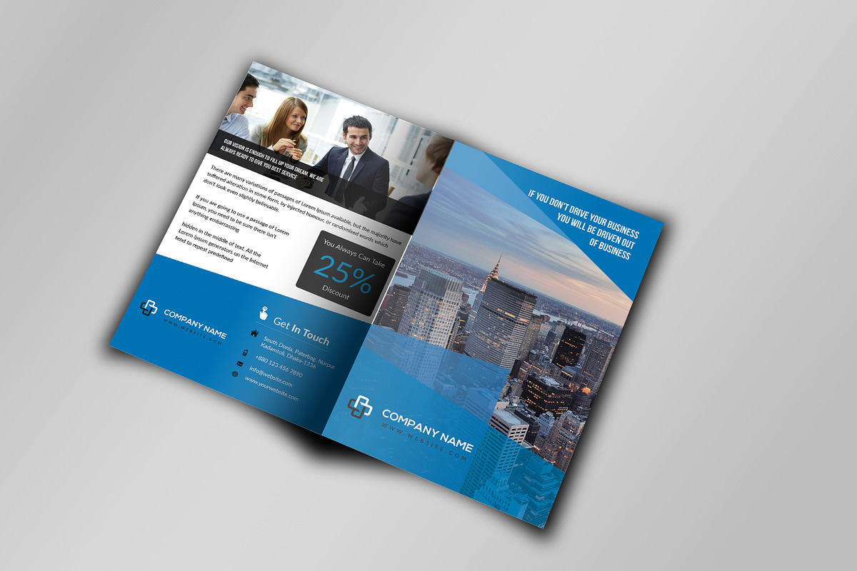 5 Clean Business Bi Fold Brochure, a Brochure Template by Imagine Design Studio (Photo 16 of 17)