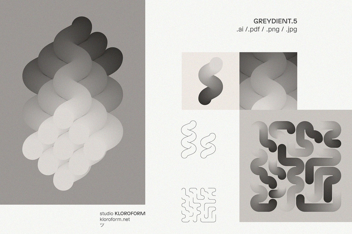 Greydient 5 - Blend Objects, an Object Graphic by kloroform (Photo 2 of 14)