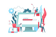 System updating concept banner, a Technology Illustration by Good Studio (Thumbnail 2 of 3)