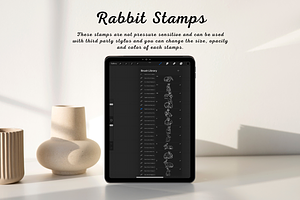 100 Rabbit Procreate Stamps