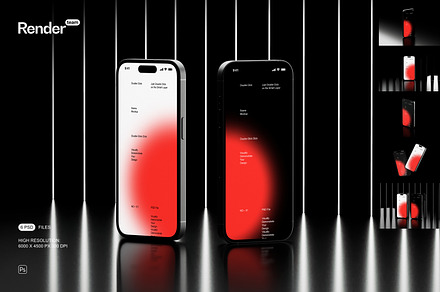iPhone 14 Pro Mockup Set, an iPhone Mockup by Renderteam