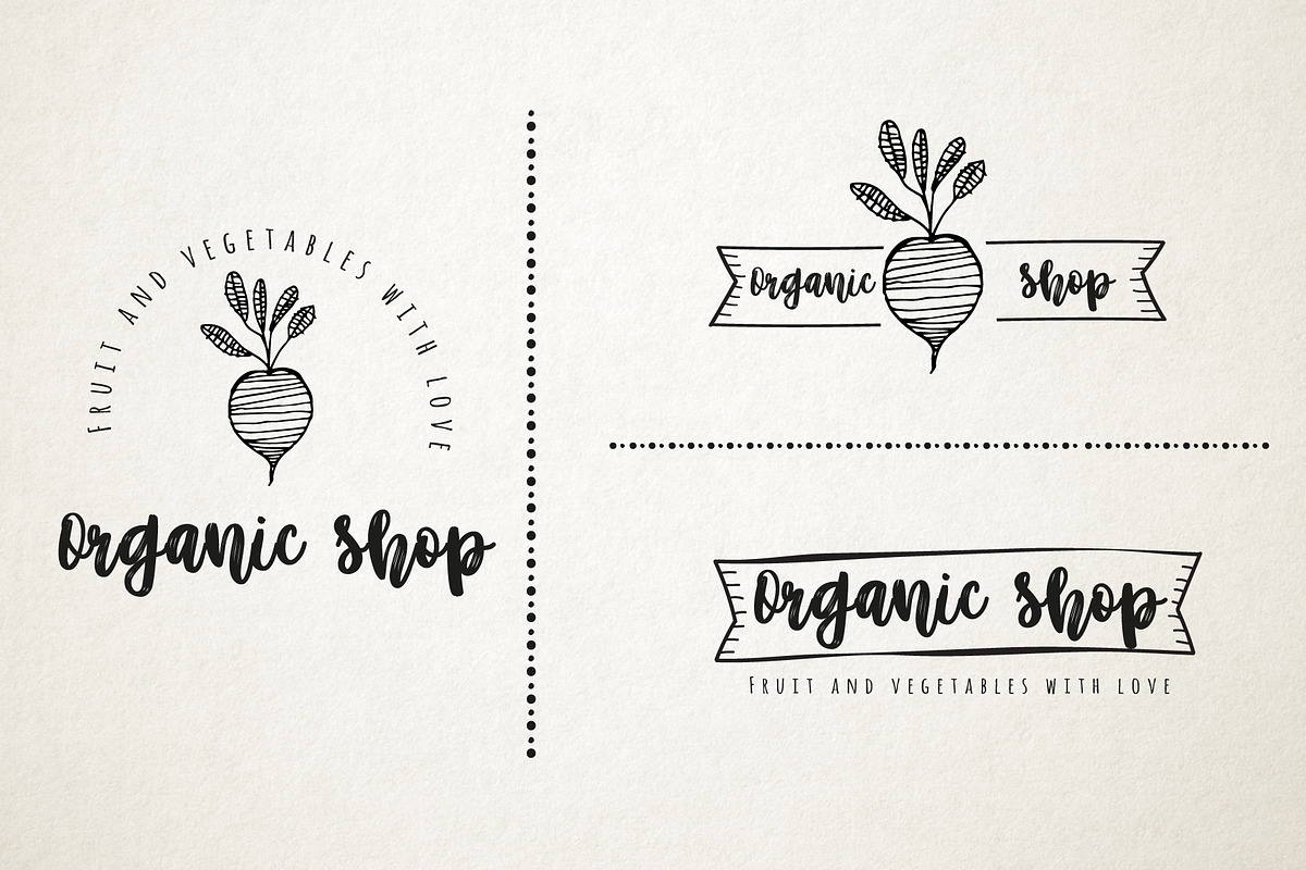 Feminine premade hand drawn logo 01, a Branding & Logo Template by Nues Design (Photo 10 of 11)