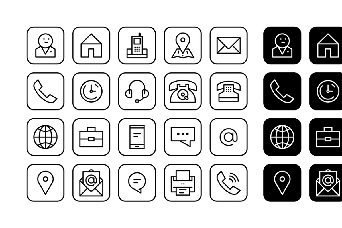 Business card contact icon, an Icon by Volyk (Photo 6 of 11)