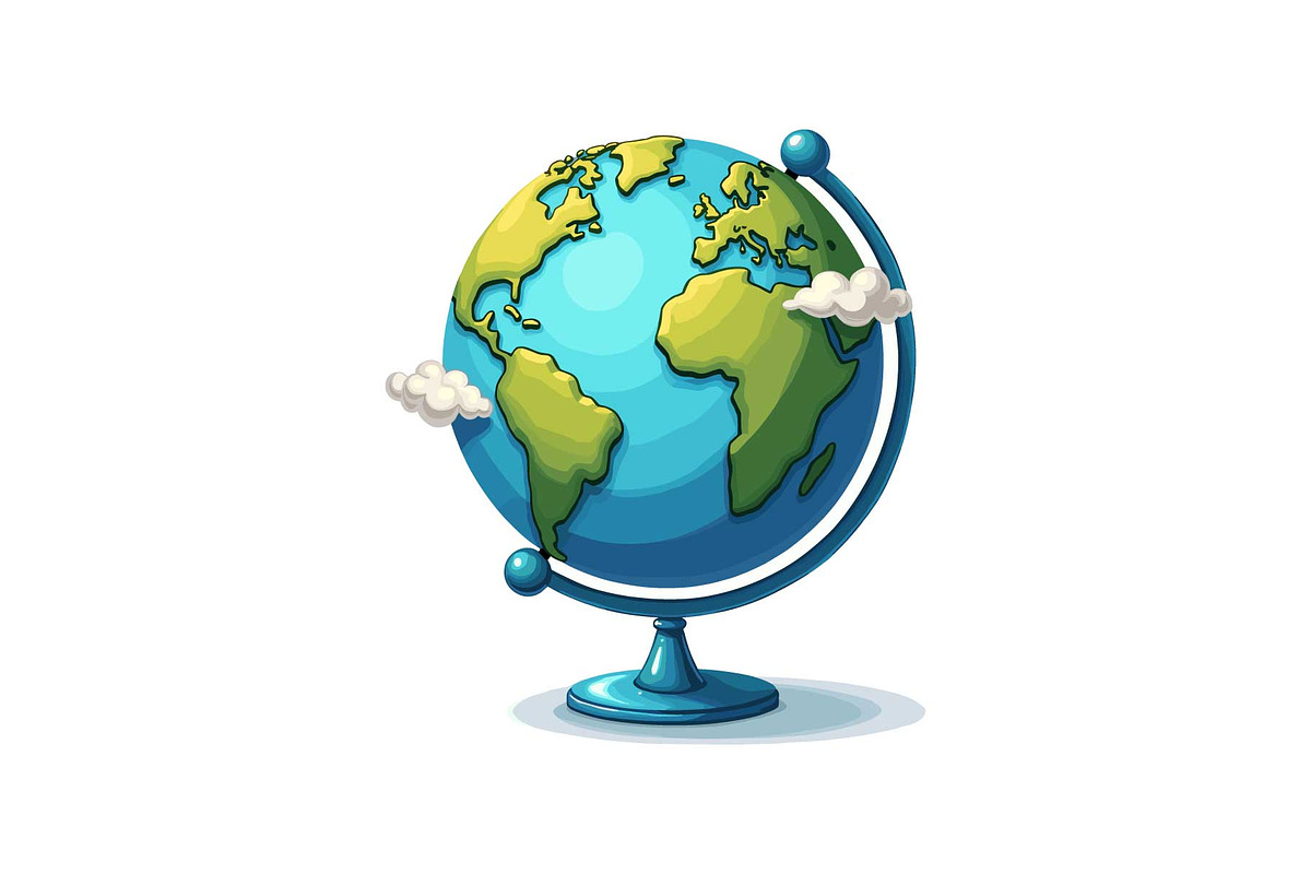 School Bus & Globe Clipart Set, an Object Graphic by Gfx_Store (Photo 12 of 13)