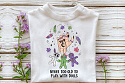 Never Too Old to Play with Dolls PNG, an Illustration by DreamCafeArt (Thumbnail 5 of 6)