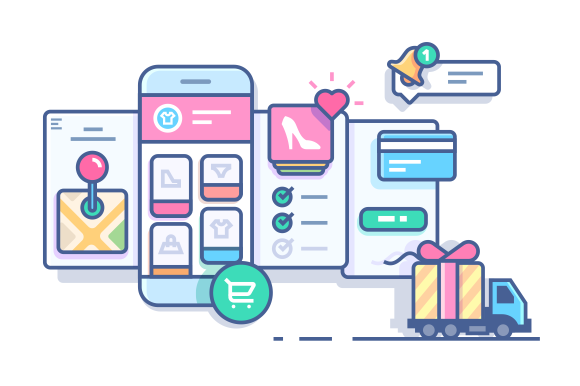 Online Mobile Shop by Kit8Net  Creative Market