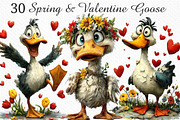 Spring & Valentine Goose Clipart, an Illustration by Craft Nest (Thumbnail 1 of 11)