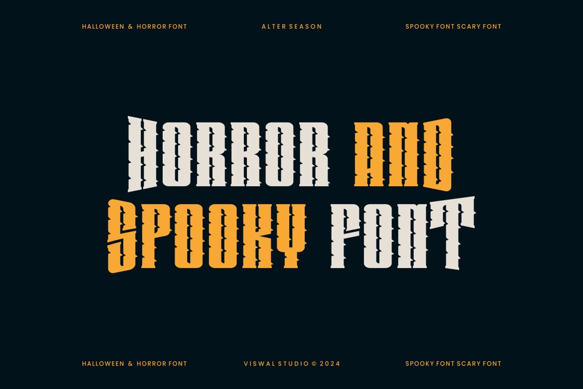 Alter Season - Horror Halloween Font, a Handwritten Font by Viswal Studio (Photo 3 of 7)