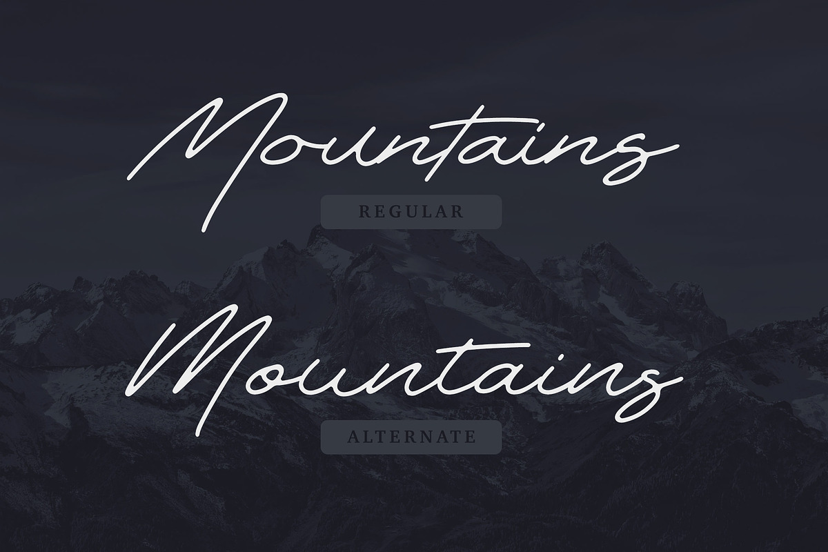 Spindrift Handwriting Script 4 Fonts preview 5