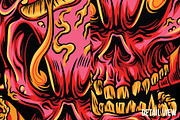 Meltdown Skull Illustration Template, an Object Illustration by badsyxn (Thumbnail 3 of 5)