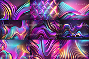 25 Holographic Neon Backgrounds, a Wallpaper Graphic by Incomelion (Thumbnail 6 of 11)