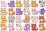 Cute Cat Clipart, an Animal Illustration by Forhadx5 (Thumbnail 6 of 8)