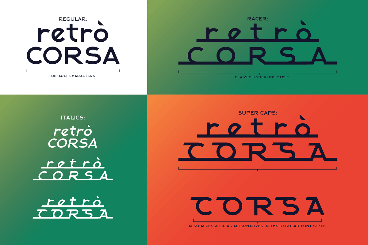 Alpha Strada: 1950s Car Emblem Font, a Font by Wingsart Studio (Photo 3 of 14)