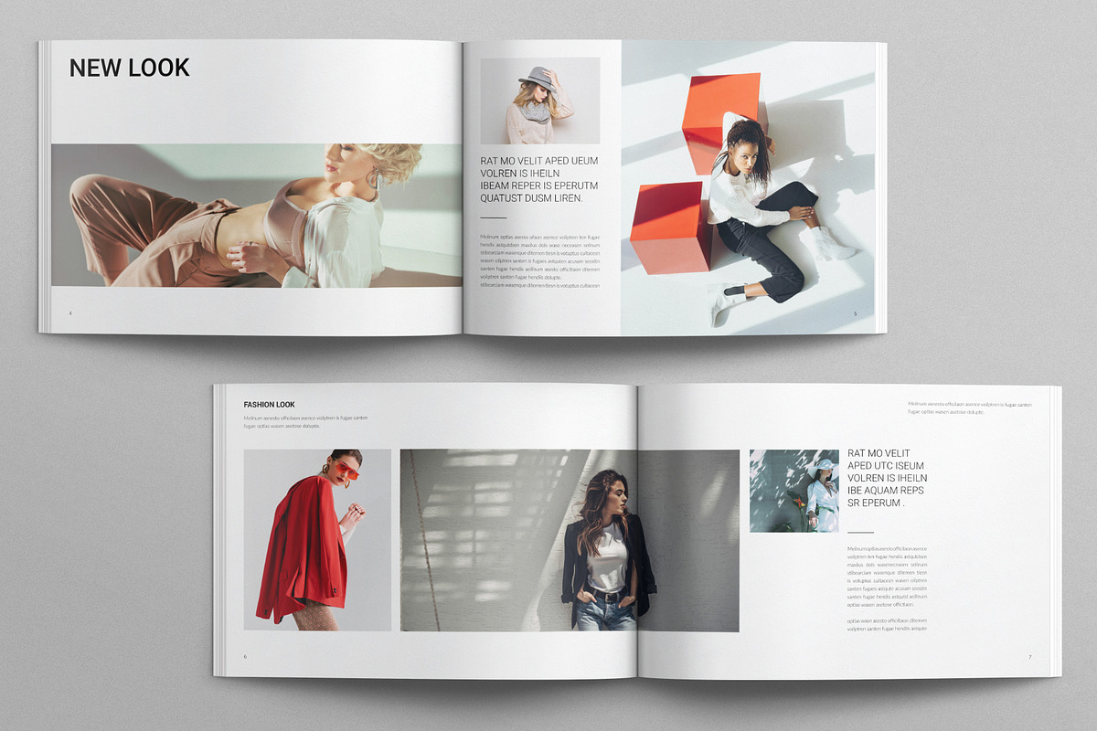 Fashion Lookbook Template Landscape, a Magazine Template by E-Type (Photo 3 of 8)