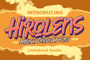 Hirolens - Brush Display Font