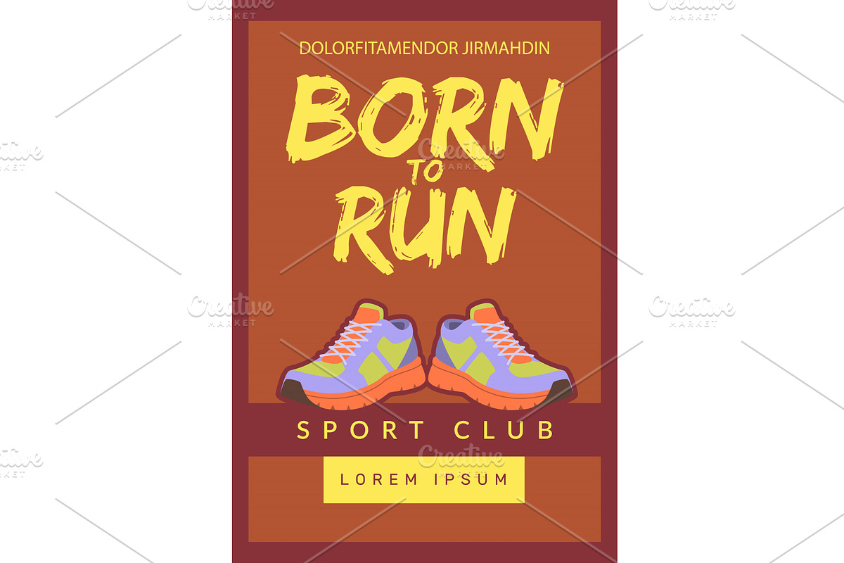 Sport club. poster design template, a Sport Illustration by Onyx
