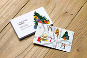 Winter town Christmas house clipart, a Person Illustration by LyubovZaytseva (Thumbnail 4 of 23)