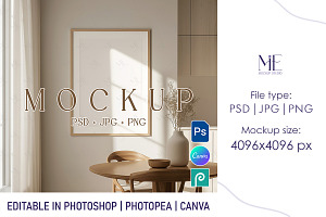 A1 Wall Frame PSD PNG Mockup, a Mockup by Mie Mockup Studio