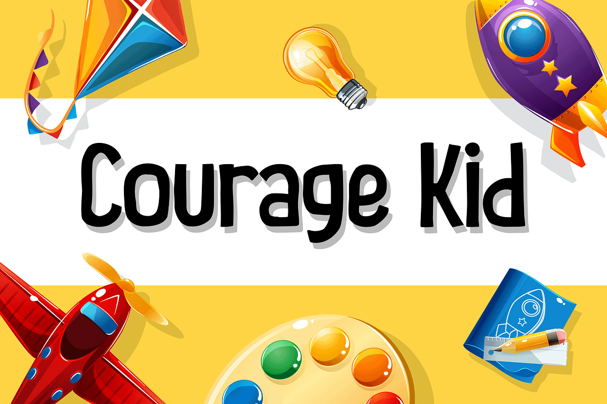 Courage Kid - Fun Kids Font, a Sans Serif Font by Modestype Studio (Photo 9 of 11)