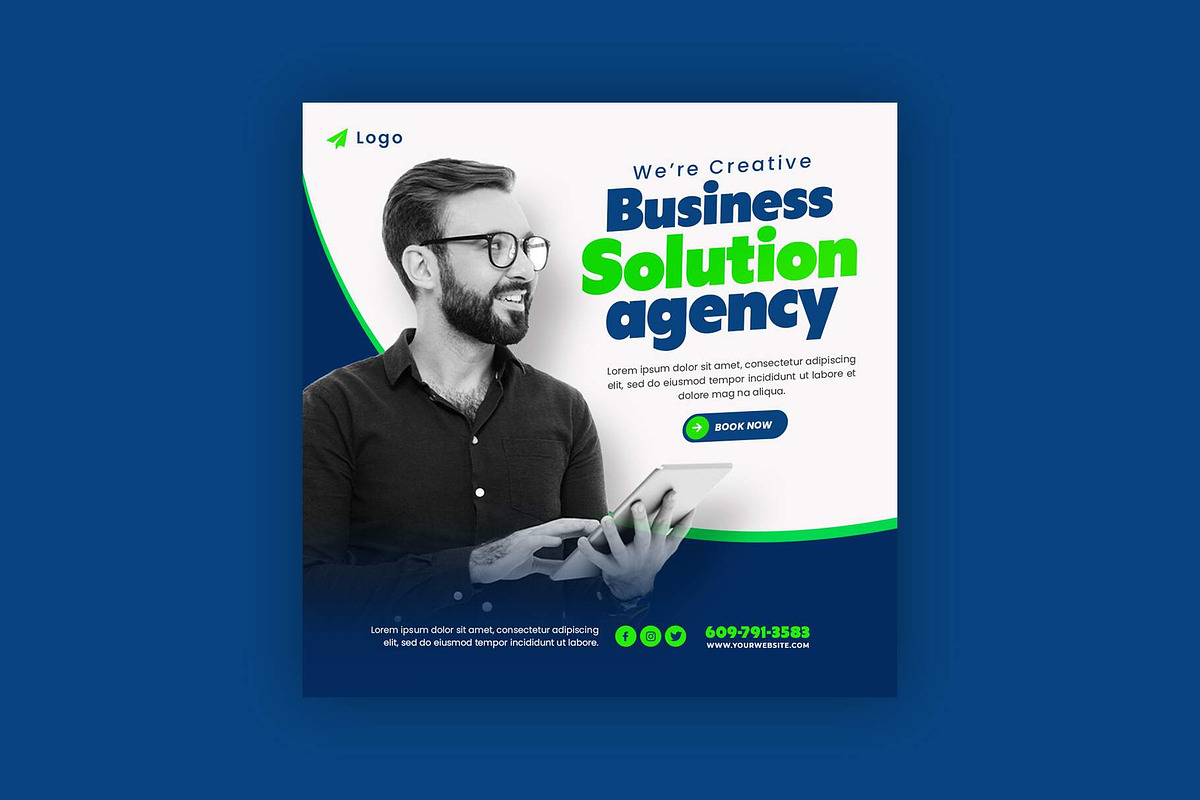Marketing Social Media Post, a Social Media Template by Saman Osama