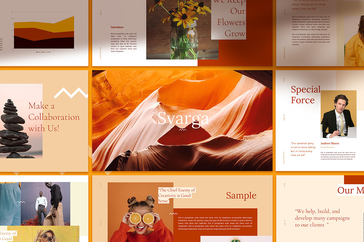 Svarga Google Slides Template, a Presentation Template by Neodivisu (Photo 1 of 12)