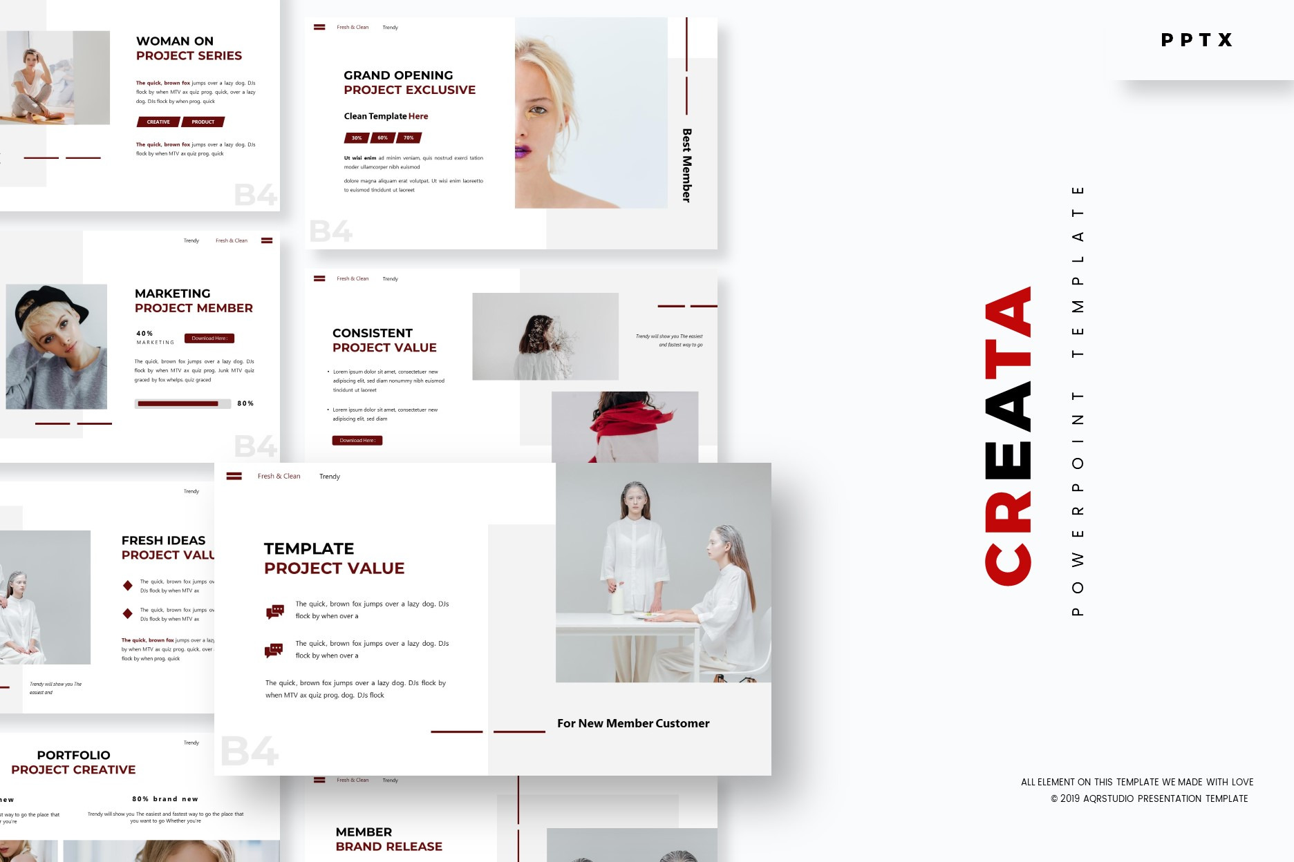 Creata - Powerpoint Template, a Presentation Template by AQR Studio