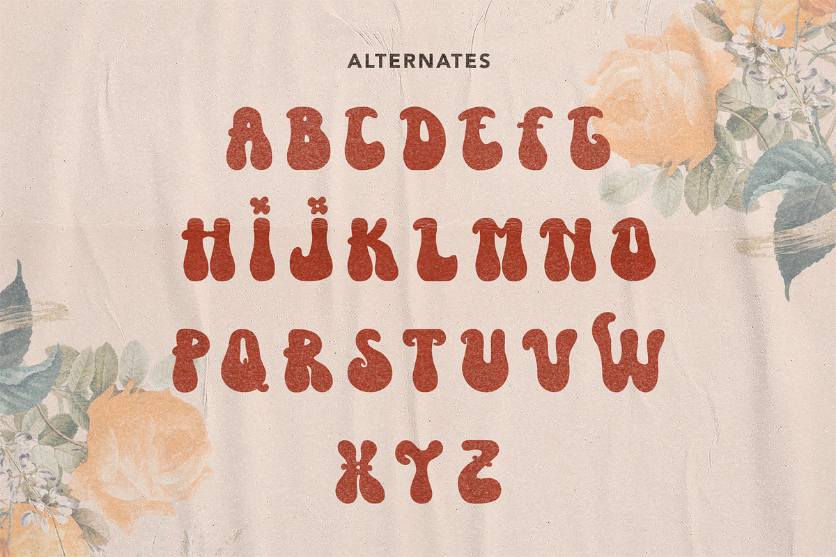 Wild Plants - Groovy Retro Display, a Font by Arendxstudio (Photo 9 of 9)